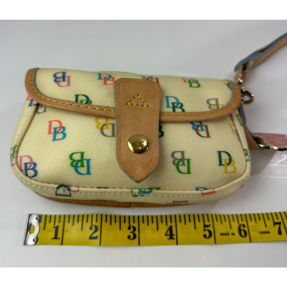 Dooney & Bourke Colorful Rainbow Monogram Logo Wristlet Mini Wallet Bag Purse - Picture 12 of 16